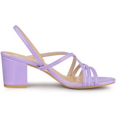 Slip into effortless style with these women's strappy slingback chunky heels. The sleek slingback design offers a modern edge, while the adjustable straps ensure a customized fit for comfort. The chunky heel adds a touch of boldness to your step, making these sandals perfect for a night out or a casual day with friends. Pair them with a sundress or tailored shorts for a chic, summer-ready ensemble This strappy slingback sandal with buckle details and the easy-to-wear heel height will keep you co Trendy Synthetic Strap Sandals, Trendy Synthetic Sandals With Straps, Summer Trendy Slingback Block Heels, Trendy Slingback Pumps With Block Heel For Spring, Trendy Block Heel Slingback Pumps For Spring, Trendy Spring Slingback Pumps With Block Heel, Trendy Spring Slingback Block Heels, Spring Trendy Slingback Block Heels, Summer Slingback Pumps With Block Heel