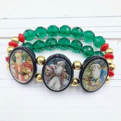 Excited to share the latest addition to my #etsy shop: Lenora Dame Old Saint Nick Stretch Bracelet https://etsy.me/3GCYEoC #green #christmas #red #yes #women #brass #greatgiftidea #lenoradame #lenoradamestudio Halloween Charm Bracelet, Winter Greens, Saint Nick, Halloween Bracelet, Halloween Necklace, Saint Nicolas, Halloween Charms, Vintage Santa Claus, Decoupage Vintage