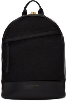 Want Les Essentiels - Black Piper Backpack Modern Backpack With Leather Trim, Modern Black Backpack With Leather Trim, Commuting Backpack With Leather Trim, On-the-go Backpack With Leather Trim, Modern Backpack With Removable Pouch, Modern School Backpack With Leather Trim, Black Backpack With Leather Trim, Designer Backpacks For Women, Backpacks For Women