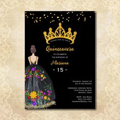 the quinceauna quinceauna birthday party is decorated with colorful flowers and crowns