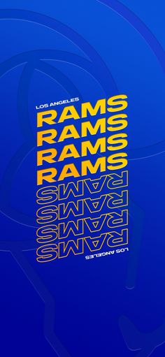 a blue and yellow poster with the words rambo hams pams on it