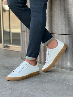 Giovanni Mannelli White Leather Sneakers | BOJONI Winter Skin, White Leather Sneakers, Summer 22, Adidas Gazelle Sneaker, Eva Sole, Puma Platform Sneakers, Special Design, White Material, Leather Sneakers