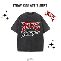 stray kids ATE t-shirt Materials: - T-Shirt: 100% Cotton. - 230gsm - washed finish for an oversized effect I recommend sizing up! :) Product care: - Turn the shirt inside out for washing. - Do not use bleach in the process of washing the product. - Dry the shirt on low heat and recommend drying it in natural sunlight. for more questions you're welcome to message me! 🤍 Kids Tshirt Designs, Stray Kids Outfits, Kpop Shirts, Word Shirts, Kpop Merch, T Shirt Oversized, Kpop Outfits, Fesyen Wanita, Oversized Shirt