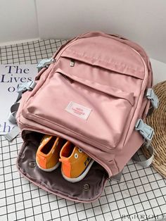 BagForLove - Womens Waterproof Laptop Travel Backpack Pink Backpack With Pockets For Outdoor, Back To School Pink Waterproof Backpack, Pink Backpack With Pockets For Outdoor Activities, Multifunctional Pink Backpack For Outdoor, Multifunctional Pink Outdoor Backpack, Pink Waterproof Backpack, Multifunctional Pink Backpack For Outdoor Activities, Casual Pink Waterproof Backpack, Backpack With Shoe Compartment