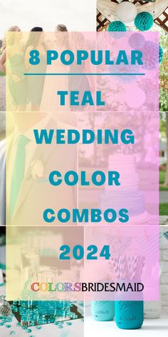 the 8 popular teal wedding color combos