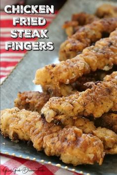 chicken fried steak fingers on a plate