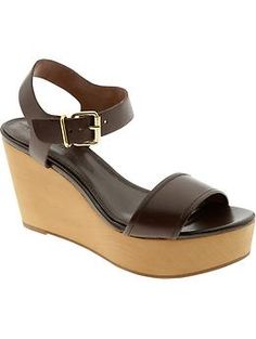 Lanah Wedge Classic Platform Wedge Sandals, Classic Wedge Heel Platform Sandals, Classic Brown Wedge Heel Sandals, Formal Leather Wedge Sandals With Cushioned Footbed, Insole Design, Cute Wedges, Perfect Shoes, Dress Shirts, Get Dressed