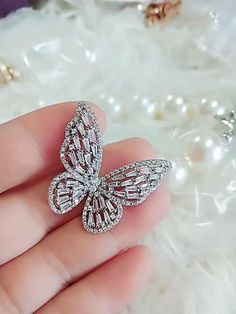 Charming Wedding, Big Butterfly, Wedding Party Jewelry, Adjustable Jewelry, Butterfly Ring, Knuckle Rings, Jewelry Model, Party Jewelry, Pinky Ring