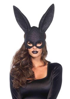 Glitter masquerade rabbit mask. Masquerade Halloween Costumes, Rabbit Halloween, Rabbit Mask, Mascaras Halloween, Rabbit Costume, Bunny Mask, Black Bunny, Glitter Face, Halloween Tattoo