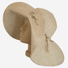 Natural linen hat, the perfect accessory for sunny days. Beautiful beige, beige-gray color of the hat will suit a summer look of any color scheme and is basic. Wide brim perfectly protects from the sun, and ecofriendly linen fabric makes it an indispensable accessory for hot summer, beach holidays. The hat is made of unpainted linen fabric. Large brim retain their shape perfectly. The brim of the hat can be raised and secured with a brooch. Decor - natural cord, large beads, chain. Hat on the li Adjustable Curved Brim Cloche Hat With Upf 50+, Adjustable Cloche Hat With Upf 50+ And Curved Brim, Lightweight Wide Brim Cloche Hat For Vacation, Lightweight Wide Brim Cloche Hat, Lightweight Adjustable Cloche Hat With Wide Brim, Adjustable Wide Brim Cloche Hat, Natural Bucket Hat With Uv Protection Curved Brim, Natural Curved Brim Bucket Hat With Uv Protection, Kentucky Derby Bucket Hat With Curved Brim For Beach