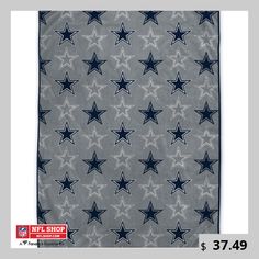 a blanket with stars on it is shown in the price tag for $ 37 99