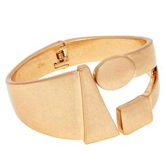 MarlaWynne Geometric Open-Space Hinged Bangle Cuff Drab duds who? Not you. Freshen up those old, familiar fashions. Style them with this modern bracelet's bold, yet spacious silhouette.        Small/Medium approx. 6-13/16"L      Medium/Large approx. 7-1/16"L     Approx. 1-3/8"W     Worn finish      Hinged Modern Bracelets, Hinged Bangle, Hinges, Open Space, Turquoise Bracelet, Silver Tone, Gold Tones, Jewelry Bracelets, Bangles