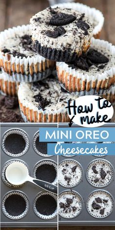 how to make mini oreo cheesecakes