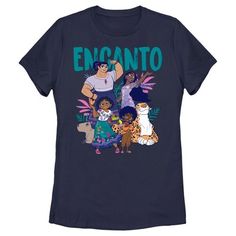 Join the Madrigal family for some magical and musical fun in the mountains of Colombia in Disney's new hit film Encanto! This fun officially licensed Women's Family Tee features an adorable, colorful graphic of the Madrigal family, Antonio, Isabela, Luisa, and Mirabel, surrounded by plants and their animal friends the jaguar and the capybara, with the "Encanto" title above. Luisa And Mirabel, Madrigal Family, Magical Gifts, Disney Crewneck, Magical House, Magical Gift, Family Tees, Womens Crewneck, Graphic Tees Women