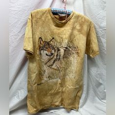 Questions? Leave A Comment Below! Rare In Mustard Yellow Tan Tie Dye New No Tag. I Get These From My Friend Whose Dad Owned This Company. I Will Have Many More Unisex Snow Leopard Shirt, Mountain Graphic Tee, Farm Tees, Mountain Graphic, Deer Shirt, Wolf Shirt, Leopard Shirt, Mountain Shirt, Horse Shirt