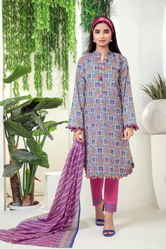 Bonanza Satrangi Sst223p07 Blue Eid Prints 2022 Multicolor Long Sleeve Cotton Lawn Suit, Casual Multicolor Lawn Suit With Printed Motifs, Casual Fitted Lawn Suit With Printed Motifs, Casual Multicolor Printed Lawn Suit, Casual Blue Cotton Lawn Suit, Casual Multicolor Lawn Suit For Spring, Unstitched Blue Lawn Suit For Summer, Light Blue Cotton Lawn Suit For Summer, Light Blue Cotton Lawn Suit With Long Sleeves