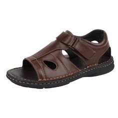 Pleasure Island Dark Brown Open Toe Fisherman Sandals 6804 Presenting our Men's Casual Black Open Toe Fisherman Sandals, designed to impress with their sophisticated appeal. Crafted from premium PU leather, these sandals offer a refined and versatile look. The adjustable strap ensures a comfortable and customized fit, while the open toe design adds a touch of breathability. Perfect for a day at the beach or a casual outing, these sandals effortlessly blend style and comfort, making them a must-h Classic Open Toe Sandals For Outdoor, Classic Outdoor Synthetic Sandals, Chic Sandals, Fisherman Sandals, Casual Black, Toe Designs, Men's Casual, Open Toe, Dark Brown