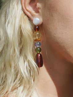 Glass Rainbow Drops – NST Studio Contemporary Accessories, Dope Jewelry, Funky Jewelry, Jewelry Lookbook, Jewelry Inspo, Dream Jewelry, Pretty Jewellery, Ear Jewelry, Piercing Jewelry