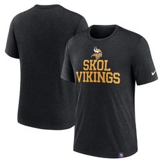 Celebrate your unwavering loyalty to the Minnesota Vikings with this Blitz tee. Constructed by Nike, this super comfortable piece of gear displays the Minnesota Vikings logo, making it the perfect way to represent your favorite NFL team. The tri-blend construction will easily make this shirt your go-to for any event. Vikings Logo, Minnesota Vikings Logo, Viking Logo, Logo Making, Minnesota Vikings, Nfl Teams, Heather Black, Men's Nike, Heathers