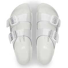 Clear Jelly Sandals With Transparent Straps And Round Toe, Clear Jelly Sandals With Round Toe And Transparent Straps, Modern Clear Sandals With Translucent Outsole, Modern Formal Sandals With Translucent Outsole, Modern Clear Sandals For Formal Occasions, Modern Open Toe Jelly Sandals, Clear Flat Sandals With Translucent Outsole, Flat Clear Sandals With Translucent Outsole, White Birkenstock