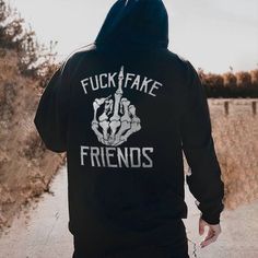 Clothes With Quotes, Dope Hoodies, Fake Friends, Hoodie Brands, Pullover Designs, Skull Print, Couple Shirts, Print Hoodie, Hoodie Design