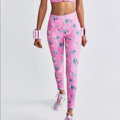 Love Shack Fancy Legging With Hints Of Hibiscus Flower. Nwt Size Large. Out Of Stock In Stores. Waist 29in Inseam 27in Ref 2fl Pink Floral Print Summer Pants, Summer Floral Print Pink Pants, Pink Floral Print Pants For Summer, Casual Pink Floral Print Pants, Stretch Floral Print Leggings, Trendy Pink Beach Pants, Trendy Pink Pants For Beach, Fitted Floral Print Pants For The Beach, Trendy Pink Pants For The Beach