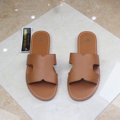 Fabric: PU Inside: PU Outsole: rubber Code number: 37-41 Casual Tan Synthetic Sandals, Casual Tan Flat Heel Sandals, Casual Tan Flat Sandals, Flat Slippers, Code Number, Fashion Slippers, Flat Slipper, Beach Slippers, Foot Health