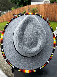 Bead hat one size fits all Beaded Bucket Hats, Multicolor Beaded Hat With Curved Brim, Multicolor Beaded Brimmed Hat, Multicolor Beaded Short Brim Hat, Festival Beaded Fedora With Flat Brim, Casual Beaded Hats With Flat Brim, Black Beaded Beach Hat, Black Beaded Brimmed Hat, Casual Beaded Flat Brim Hat