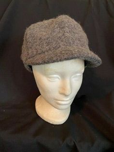 THIS IS A VINTAGE STYLE WOOL CASUAL BRIMMED WOMEN'S CAP GRAY WINTER Wool Visor Hat For Winter, Winter Wool Baseball Cap With Short Brim, Winter Wool Visor Hat, Vintage Winter Baseball Cap For Outdoor, Gray Winter Hat With Visor, Gray Cap For Cold Weather, Gray Winter Baseball Cap With Curved Brim, Winter Gray Curved Brim Baseball Cap, Vintage Winter Baseball Cap With Visor