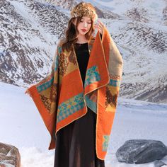 Shawl women's outfit imitation cashmere scarf, autumn and winter cape, blanket, dual-purpose ethnic style tourism

Size:130*150cm Cape Blanket, Winter Cape, Scarf Autumn, Ethnic Style, Cashmere Scarf, Ethnic Fashion, Scarf Shawl, Autumn And Winter, New Outfits