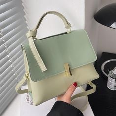 Material: PU Texture: Soft Closed: Buckle Size: 9.6"L x 4.1"W x 7.1"H in; It is enough to hold daily stuffs including cell phones, sunglasses, wallet, key etc. Baldric: Adjustable shoulder strap Green Crossbody Satchel, Green Large Capacity Phone Bag For Daily Use, Trendy Green Phone Bag For Daily Use, Large Capacity Green Phone Bag For Daily Use, Trendy Rectangular Office Phone Bag, Green Handheld Phone Bag For Daily Use, Handheld Green Phone Bag For Daily Use, Trendy Satchel Phone Bag For Daily Use, White Portable Shoulder Bag For Everyday Use