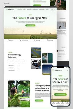 A Responsive Website Design for PAGE Energy, a Green Energy Provider That Focuses on Clean Energy. Solar Website, Cereals Packaging Design, Beautiful Web Design, Interactive Web Design, Web Design Ux Ui, Green Construction, Professional Website Design, Responsive Website Design