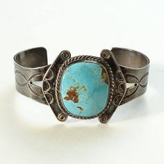 Old Navajo Blue Gem Turquoise Sterling Cuff Bracelet Handmade Native America by redroselady on Etsy Southwestern Blue Cuff Jewelry, Collectible Bohemian Turquoise Bracelets, Artisan Turquoise Engraved Bracelets, Artisan Turquoise Engraved Bracelet, Blue Artisan Cuff Jewelry, Collectible Bohemian Turquoise Bracelet, Artisan Blue Cuff Jewelry, Bohemian Turquoise Collectible Bracelets, Bohemian Turquoise Bracelets Collectible