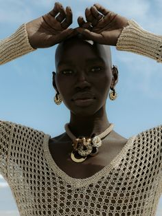 ‘Satya’ means ‘essence’ in Sanskrit—hence the minimalist, geometric shapes that define this necklace by the South African label Pichulik. The hand-braided rope is threaded with jasper stones and brass rings, creating unique textural contrasts. The brand employs local artisans to create one-of-a-kind pieces from responsibly sourced materials. Style yours with polished staples in neutral hues. - Adjustable clasp closure- Jasper, brass, rope- Handcrafted by expert artisans with a focus on social an Monochromatic Minimalist, Unique Drop Earrings, African Luxury, Andrea Iyamah, Brass Rings, Minimal Accessories, Dalmatian Jasper, Sanskrit, Only Fashion