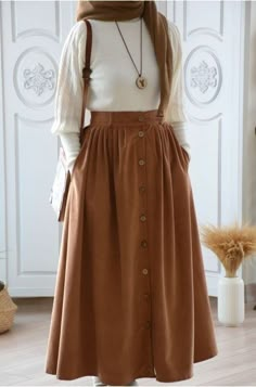 Cottagecore Thanksgiving Outfit, A Line Skirt Outfits, Moslem Fashion, Modest Casual Outfits, Muslim Outfits Casual, Winter Fashion Outfits Casual, Fashion Top Outfits, Modest Dresses Casual, Modesty Fashion