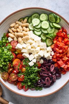 a bowl filled with different types of vegetables