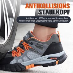 an advertisement for a shoe company with the words antikollisions stahkop