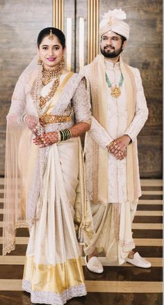 South Indian Wedding Groom Outfits, Pelli Dress For Men, Groom Dresses Indian, Telugu Groom Outfit, Indian Couple Wedding Outfit, Mens Bridal Wear, South Indian Groom Wear Wedding