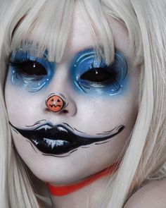 Simple Face Halloween Makeup, Zero Makeup Look, Zero Makeup Nightmare Before Christmas, Nightmare Before Christmas Inspired Makeup, Cool Makeup Halloween, Halloween Makeup Looks 2023, Zero Halloween Costume, Makeup Looks Artistic, Halloween Looks Makeup