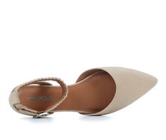 Step into all-day comfort with the Soda Abigail-S Flats. The cushioned insole ensures a soft and supportive feel underfoot, making these flats ideal for extended wear. Perfect for pairing with skirts, dresses, or pants, these flats seamlessly complement your wardrobe. Classic pointed toe, Adjustable ankle strap closure for a custom and secure fit, Lightly padded footbed, Smooth synthetic lining, Cushioned insole for added comfort, Durable texture outsole | Women's Soda Abigail-S Flats in Tan Siz Beige Casual Heels With Arch Support, Casual Beige Heels With Arch Support, Beige Flats With Ortholite Insole, Medium Width, Pointed Toe Synthetic Flats With Removable Insole, Pointed Toe Sandals With Cushioned Footbed, Synthetic Flats With Heel Strap, Comfortable Ankle Strap Heels With Cushioned Footbed, Synthetic Closed Toe Flats With Removable Insole, Spring Synthetic Flats With Arch Support