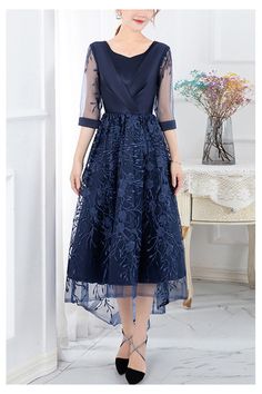 10% off now! Shop elegant tea length wedding guest dress attire with embroidery sheer sleeves online. Sheprom offers formal, party, casual & more style dresses to fit your special occasions. Scottish Wedding Guest Dress, Elegant Embroidered Wedding Midi Dress, Embroidered A-line Midi Wedding Dress, Spring Mother Of The Bride Knee-length Dress, Spring Floral Embroidered Mother Of The Bride Party Dress, Spring Floral Embroidery Mother Of The Bride Party Dress, Spring Banquet Long Sleeve Mother Of The Bride Dress, Spring Knee-length Midi Dress For Mother Of The Bride, Spring Embroidered Mother Of The Bride Dress