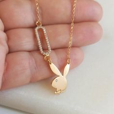 ∙ P L A Y ∙ B U N N Y ∙ P A P E R C L I P ∙ N E C K L A C E ∙ 18K gold/sterling silver.  Best gift for her. Valentine's day gift. Christmas gift idea. ✔High-quality Playboy Bunny necklace that are perfect for spoiling yourself or gifting. ✔ Playboy inspired necklace it will be the right choice for your daily use and special days. Style: * Minimalist jewelry * Handmade jewelry * Playgirl * Gold playboy * Vintage Playboy * Playboy earrings * Paperclip necklace *  Playboy Bunny ring - https://www.e Gold Jewelry With Lobster Clasp For Birthday, Gold Charm Necklace Gift For Her, Gold Plated Necklace With Lobster Clasp For Gift, Gold Minimalist Necklace For Gift, Gold Clavicle Chain Charm Necklace As Gift, Gold Necklace Hallmarked As A Gift For Her, Playboy Earrings, Playboy Necklace, Bunny Ring