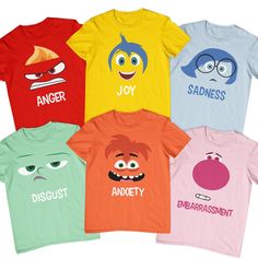 Inside Out Characters Shirts, Inside Out 2 Shirt, Inside Out Group Matching, Disneyland Trip Shirt, Inside Out Family Party Shirt Hello! Thank you for supporting small businesses. My main priority here is the satisfaction of my customers. High quality and super soft, comfortable shirt. Made with special quality vinyl and pressed with a first class heat press. 𝗛𝗢𝗪 𝗧𝗢 𝗢𝗥𝗗𝗘𝗥 𝟏. Please, Check and Review all Listing Photos. 𝟐. Select Your T-Shirt Size and T-Shirt Color from drop down menu Make A Wish Shirts Disney, Fun Short Sleeve Shirt With Character Print, Fun Short Sleeve Tops With Cartoon Print, Playful Green Tops With Funny Print, Funny Short Sleeve Shirt With Character Print, Cute Multicolor Shirt With Character Print, Novelty Short Sleeve Shirt With Cartoon Print, Green Funny Tops With Text, Novelty Blue Tops With Funny Print