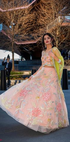 "Embroidered netted lehanga and crop top Fabric: Net and silk Product type : Lehanga choli Design : Embroidery work with beads and silver thread on blouse and lehanga Net dupatta  Size : M (Bust size 38\") Lehanga waist: 34\" with a drawstring Lehanga length: 45\"" Choli Design, Crop Top Lehenga, Crop Top Designs, Choli Designs, Design Embroidery, Net Dupatta, Embroidery Work, Top Fabric, Simply Beautiful