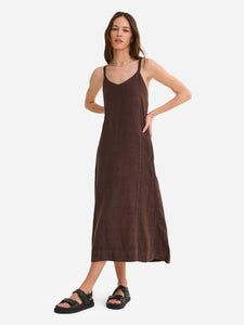 Organic Linen Tie Back Maxi Dress Casual V-neck Dress With Adjustable Straps, V-neck Maxi Dress With Pockets For Daywear, Chic Midi Dress With Pockets And Spaghetti Straps, Tie Back Midi Suspender Dress, V-neck Midi Dress With Adjustable Straps For Vacation, Chic Maxi Dress With Pockets For Vacation, Chic Vacation Maxi Dress With Pockets, Casual Midi-length Suspender Dress With Adjustable Straps, Chic Midi Maxi Dress With Pockets