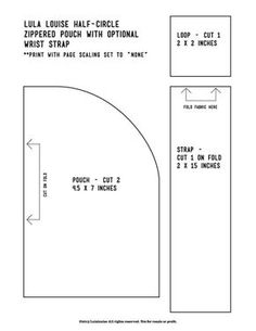 the sewing pattern shows how to make a half circle