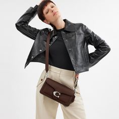 A modern take on an archival 1970s Coach design our structured Tabby shoulder bag is crafted of polished pebble leather. Finished with our Signature hardware for an iconic touch the compact 26 features two detachable straps to carry by hand style as a short shoulder bag or wear crossbody. | Coach Tabby Shoulder Bag 26 - Women's - Silver/maple Chic Shoulder Bag With Cc Turnlock For Work, Leather Satchel With Cc Turnlock For Work, Chic Workwear Saddle Bag With Turn-lock Closure, Chic Leather Shoulder Bag With Cc Turnlock Closure, Coach Shoulder Bag With Detachable Strap For Work, Coach Leather Shoulder Bag With Cc Turnlock Closure, Chic Coach Saddle Bag With Adjustable Strap, Modern Satchel Shoulder Bag With Cc Turnlock Closure, Fall Coach Shoulder Bag For Business