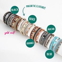 Meet the ultimate boho chic everyday accessory! Complete with texture, this bracelet is the perfect mix of braids and shimmer. Wear it comfortably wherever your adventures take you - its secure magnetic closure will ensure it stays on your wrist! 5 Color Options: Beige Black Blue Mocha Orange Adjustable Magnetic Bracelets For Everyday, Orange Photo, Everyday Accessories, Magnetic Closure, Mocha, Black Blue, Sale Items, Color Options, Boho Chic