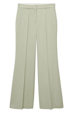 Feel the polish of these career-driven pants designed with leg-elongating front creases. 34" length Zip fly with hook-and-bar closure Front slant pockets Lined 68% lyocell, 32% polyester Dry clean or machine wash, line dry Imported Chic Wide Leg Career Pants, Tailored Wide Leg Dress Pants For Career, Chic Straight Career Pants, Chic Career Straight Pants, Elegant Wide-leg Career Pants, Elegant Wide Leg Career Pants, Chic Wide Leg Dress Pants For Career, Chic Ankle-length Dress Pants For Career, Tailored Wide Leg Career Pants