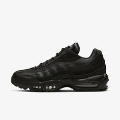 Nike Air Max 95 Essential Black/Black-Dark Grey CI3705-001  Men's Size 9 & 9.5  Available Ships ASAP Brand New in Box Jordan Air Max, Nike Outlet, Nike Models, Mens Nike Air, New Nike Air, Nike Air Max 95, Air Max 95, The Human Body, Triple Black